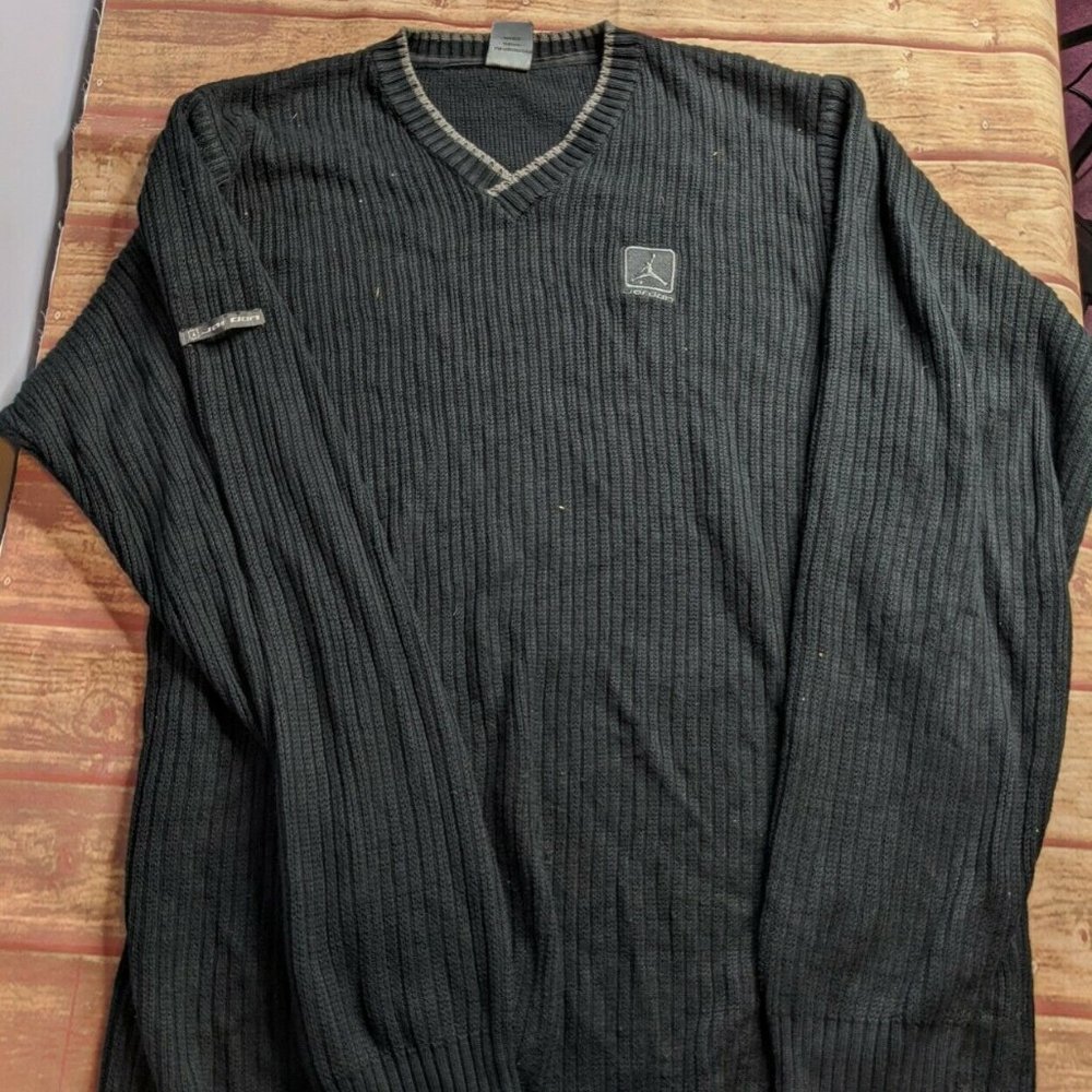 Air Jordan Black Long Sleeve Pullover Sweater 2XL.